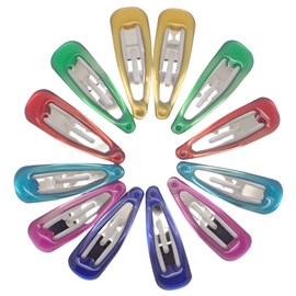 Topkids Accessories Small Mini Snap Hair Clips for Girls and Women, Girls Hair Accessories, Hair Styling Clips, Hair Slides, Mini Hair Clips, Toddler Hair Clips (Brights Translucent x12)