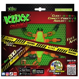 Zing KLiXX Scorpion Green – Stop Frame Animation and Fidget Toy with 200 Points of Articulation, Click Connect Fidget Animate