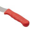 Winco 9" Commercial-Grade Serrated Bread/Pastry Knife with Offset Handle, Red