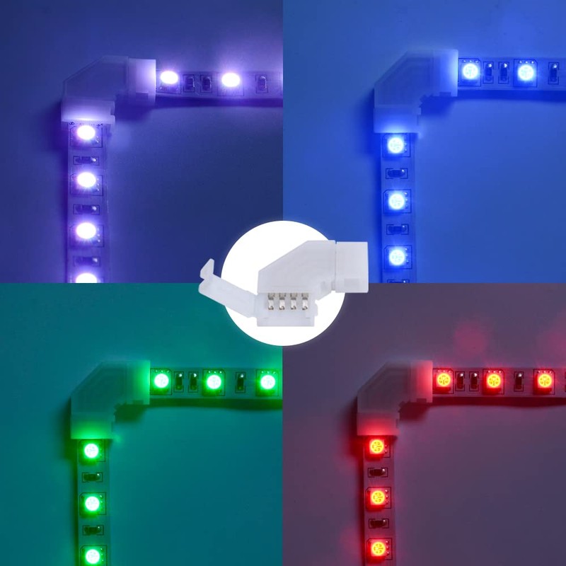 Nicelux 90 Degree Corner 4 Pin L Shape Connector for