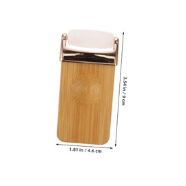 WOONEKY Natural Jade Facial Roller Massage Tool for Face and Neck 2-Piece Set Portable Handheld Skin Massager for Women Gua Sha Stone Eye Roller for Relaxation