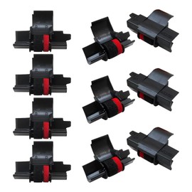 INGQI 10 Pack Calculator Ink Ribbon Replacement for Casio HR-100TM HR-150TM HR-170RC, Replace for IR-40T CP13 MP-12D PR42, Black/Red