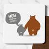 Mum Love You So Much Cute Bear Coaster Cute Mummy