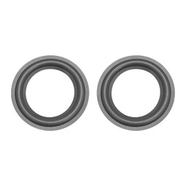 Rebower Speaker Foam Edge Surround Rings Rubber Perforated Subwoofer Rings Replacement Parts [for Repair or DIY Subwoofer Decoration] - 4.5 inch/Black / 2Pack