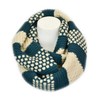 Aesthetinc Fashion Chunky Stripe and Dot Pattern Knit Infinity Loop