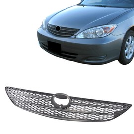 Titanium Plus Autoparts Front Grille Grill With Gray Frame Compatible With Toyota 2002-2004 Camry 53101AA020 TO1200233