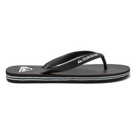 Quiksilver Unisex-Child Molokai Flip Flop Youth Sandal, Black/Black/White, 2 Little Kid