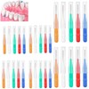 iwontalersy 24 stück Interdentalbürste,Zahnzwischenraumreiniger Wiederverwendbar Mehrere Größen,zur Reinigung Enger Zahnzwischenraumbürsten,Mit