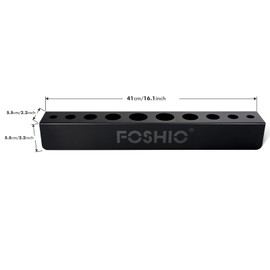 FOSHIO Car Detailing Brush Holder with The Mounting Hardware, Durable Solid Painted Metal Rack for Putting Different Size 10 Car Detailing Brushes, Wall Mount for Garage Workshop