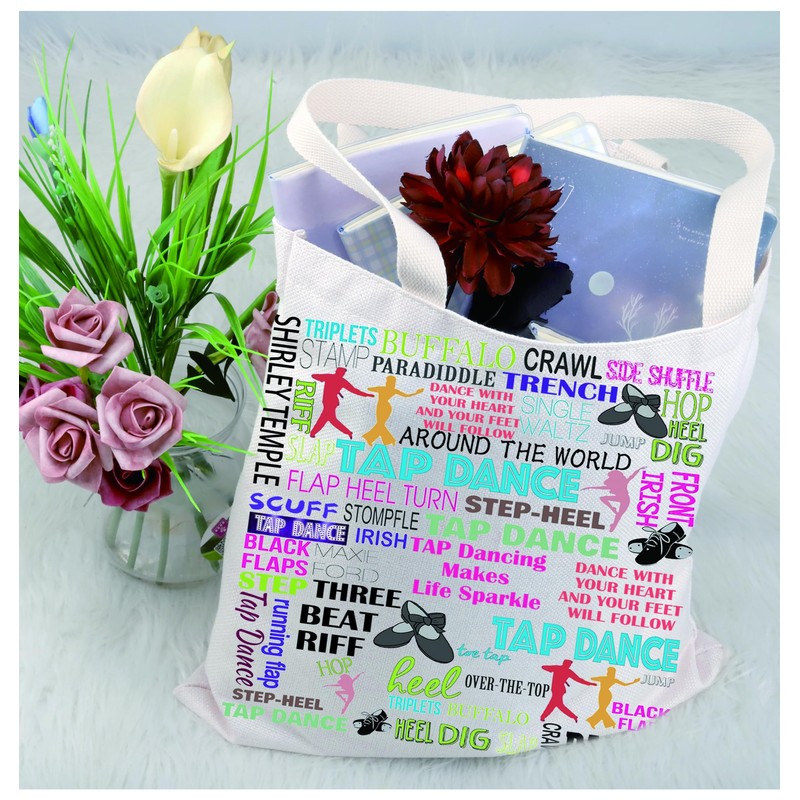 FEELMEM Tap Dance Gift Tap Dancing Dancer Tote Bag Tap