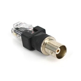 FOWIUNYE 5 Pcs BNC Female to RJ45 Male Adapter, RF Coaxial Connector 180 Degree 50 Ohm Coupler Adapters (Not Used for Video Signal Transmission)