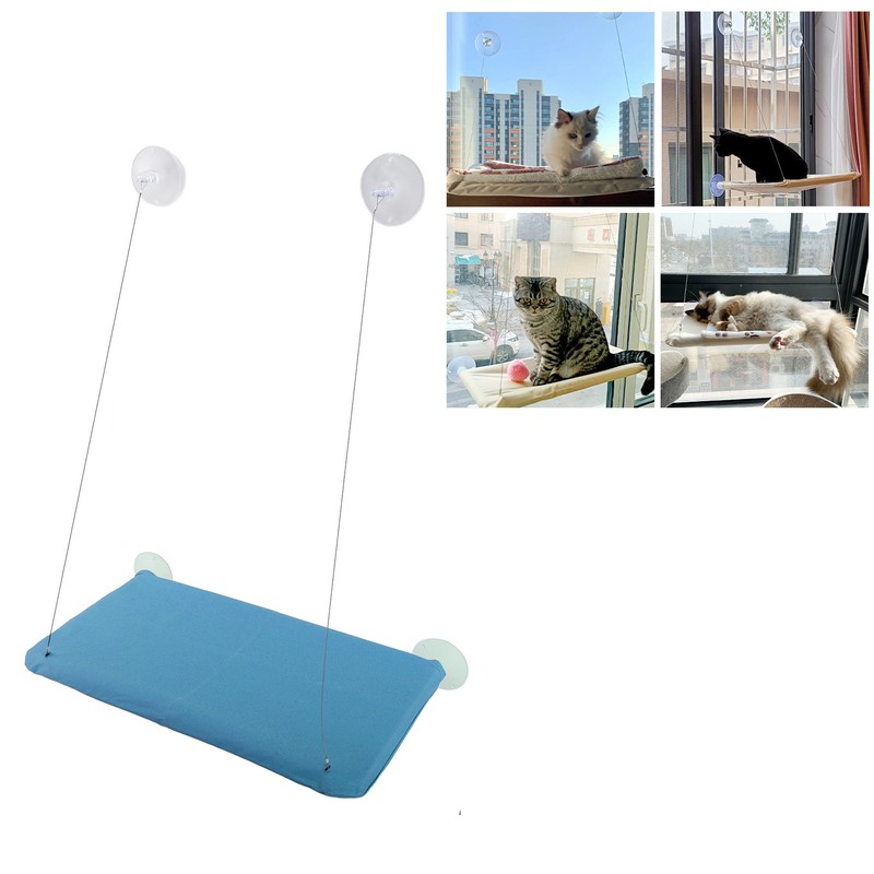 Cat Window Hammock with 4 Strong Suction Cups Breathable Detachable