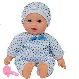 The New York Doll Collection 11 Inches / 28 cm Soft Body Boys Baby Doll in Gift Box - Doll Dummy Included - Toy Babe Dolls for Boys and Toddlers