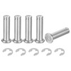 sourcing map 5Set M8x30mm 304 Stainless Steel Cylindrical Shaft Snap