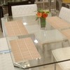 HOKIPO Reversible Bamboo Wooden Placemats for Dining Table Mats, Cream,