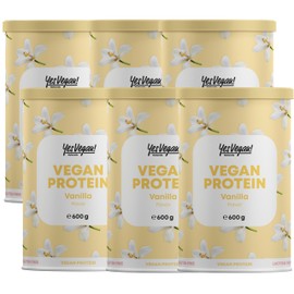 Vegan Protein Powder Vanilla with Free Shaker with B2 and Zinc - Alternative to Whey Protein Powder - Flavour: Vanilla - Protein Powder Vegan (6 Doses 600 g)