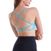 Channo Women's Nylon Sports Bra - Removable Padding Cross Back