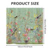 Shower Curtain, Green Bird Floral Leaf Shower Curtains, 180x180cm (71x71Inch)
