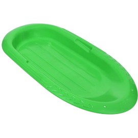 Superio Toboggan Snow Sled for Kids and Adults, 36" and 48" Heavy Duty Plastic Slider with Handles and Hole for Pull Ropes- Kid and Adult Winter Fun (Green-36)