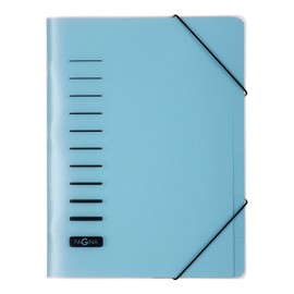 Pagna 40056-02 Folder 6 Divider Tabs PP Rubber Corners with Section List Blue