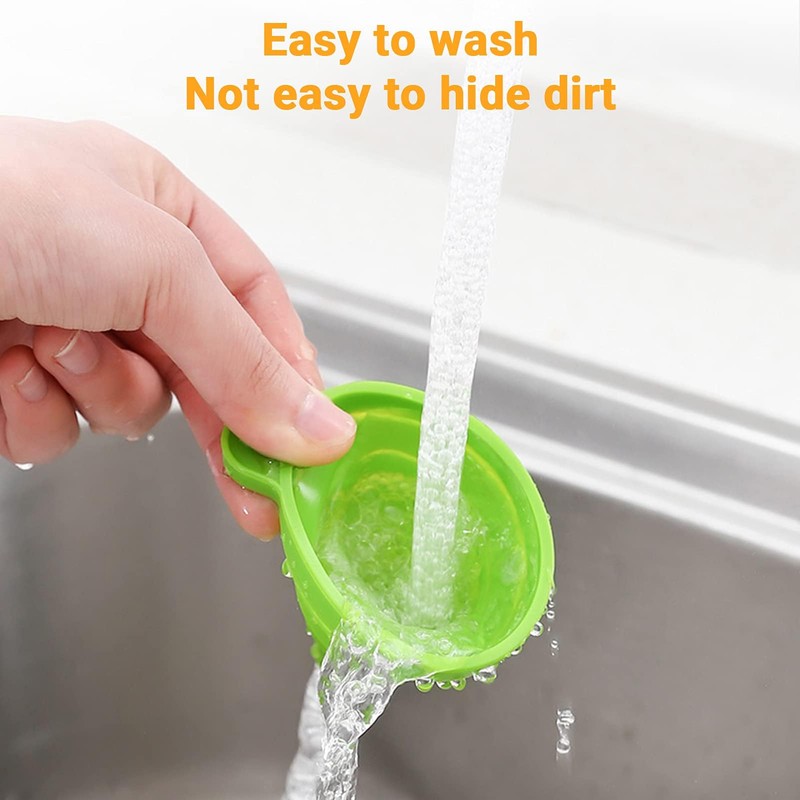 KUFUNG Kitchen Funnel Set 4 Pack - Food Grade Silicone