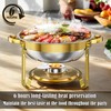 Allucky Chafing Dish Buffet Set: 5QT Round Stainless Steel Chafer