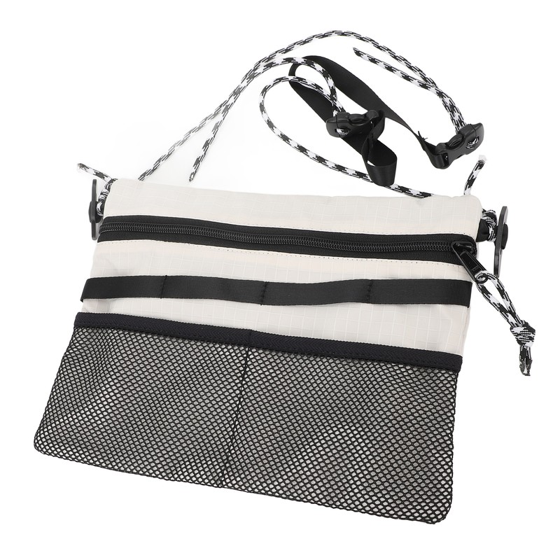 Outdoor Shoulder Bag Multifunction Multiple Department Adjustable Strap Portable Mini