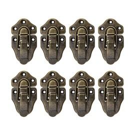 OTOTEC 8Pcs Box Case Latch Hasp, Retro Style Metal Duckbilled Box Lock Toggle Cabinet Catch (Antique Bronze)