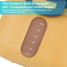 Accmor Baby Formula Dispenser, Formula Dispenser On The Go, Portable Milk Powder Formula Dispenser with Scoop,Formula Containers for Travel Hold 8.5oz/240g Formula, Yellow