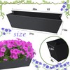 2PCS 30Inch Rectangle Window Box Liner Felt Planter Basket Liner