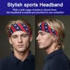 Sports Headband for Men 9 Pack Flag Sweat Headbands for