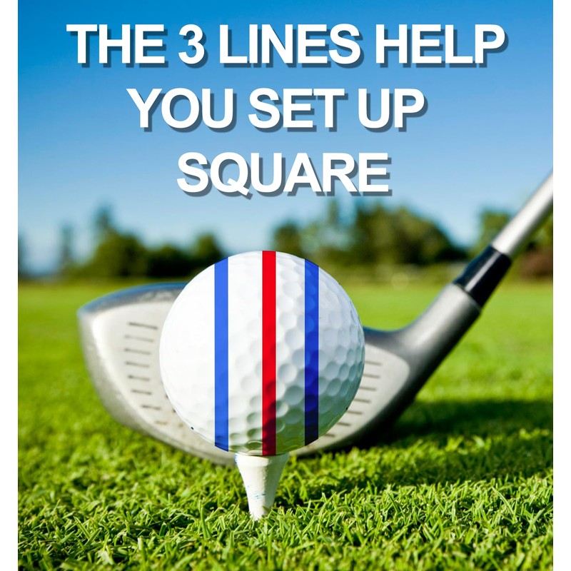6 Pack Golf Ball Line Marker Tool with Travel Case,
