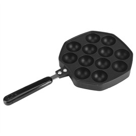 eboxer-1 Sartén para Parrilla Takoyaki, Aluminio + Molde para Hornear panqueques con Revestimiento Antiadherente, Mango de plástico Engrosado