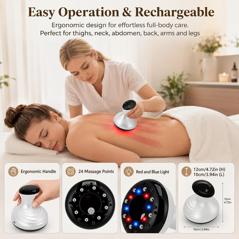 Vacuvia Vacuum Massager Against Cellulite with Cupping & Heat