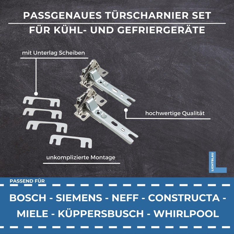 Lichtblau 2 x Door Hinges for Fridge Front Assembly I