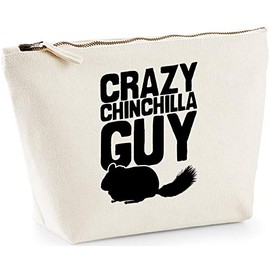 Hippowarehouse Crazy chinchilla guy printed make up cosmetic wash bag 18x19x9cm
