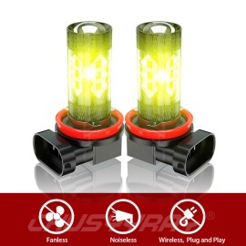 CHUSYYRAY For Nissan Frontier 2005-2022 2023 Pair H11 YELLOW CSP LED Fog Light Bulbs