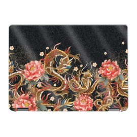 MightySkins Glossy Glitter Skin Compatible with Lenovo IdeaPad Flex 5 14" (2022) Full Wrap Kit - Stitch Dragons | Protective, Durable High-Gloss Glitter Finish | Easy to Apply | Made in The USA