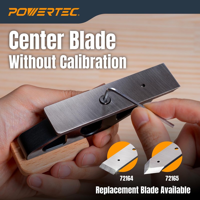 POWERTEC Chisel Plane with Flat Blade – Compact Edge Trimming