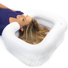 DMI Inflatable Hair Washing Basin for Bedridden Disabled, Injured, Elderly, Kids | Portable Hair Washing Station Portable Shampoo Bowls for Home | Loc Detox Tub For Dreads