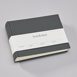 Semikolon 369951 Classic Small Album - 21.5 x 16 cm - 80 Pages Cream for 10 x 15 Photos - Lava Stone Grey