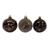 9 decorated plum christmas baubles - purple plum baubles christmas
