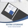 1 Inch 3-Ring Binder with 2 Interior Pockets, Heavy Duty