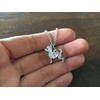 Chihuahua Charm Necklace, Dog Pet Lover Gift, Silver Metal with