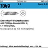 100 Blechschrauben ISO 7049 A2 3,5 x 9,5 -C-H V2A