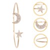 Beavorty Stylish Moon Star Bangle Bracelet Fashionable Opening Cuff for
