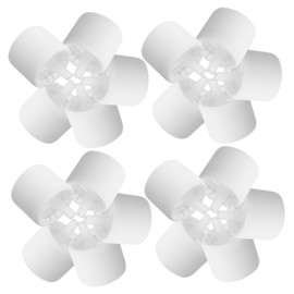 Healvian 20pcs Matte White Plastic Caps for Essential Oil Bottles Leakproof Replacement Lids with Flat Top Design for Efficient Stacking and Storage Laboratories and Industrial Use