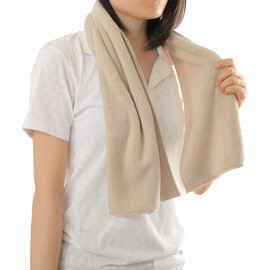 imaa Scarf Towel, Sports, Micro Double Soft, Absorbent and Quick Drying (Beige, 2 Pieces)