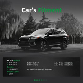 Riyhch Head Gasket with Bolts Set HS26531PT-3 ES72212, 2010-2012 for Subaru Legacy, 2010-2012 for Subaru Outback, for 2.5L H4 16V SOHC 2458cc, Engine Code: EJ253, HGS4350 HSD2913