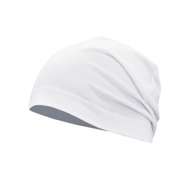 Lightweight Cotton Beanie, Breathable Thin Sleep Hats, Skull Caps for Running Cycling Hiking Fishing (White